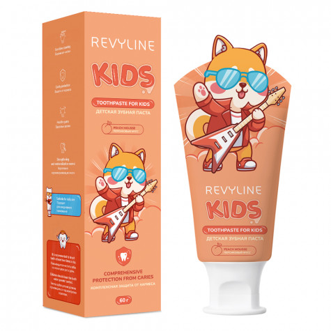 Зубная паста Revyline Kids Персик, 60 г