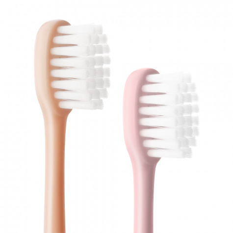 Набор зубных щеток Revyline Bunny Duo, от 3 лет, розовая и оранжевая